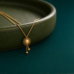 Load image into Gallery viewer, sunburst bolo slider necklace
