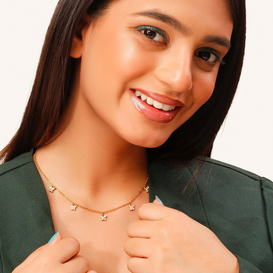 Butterfly charm necklace