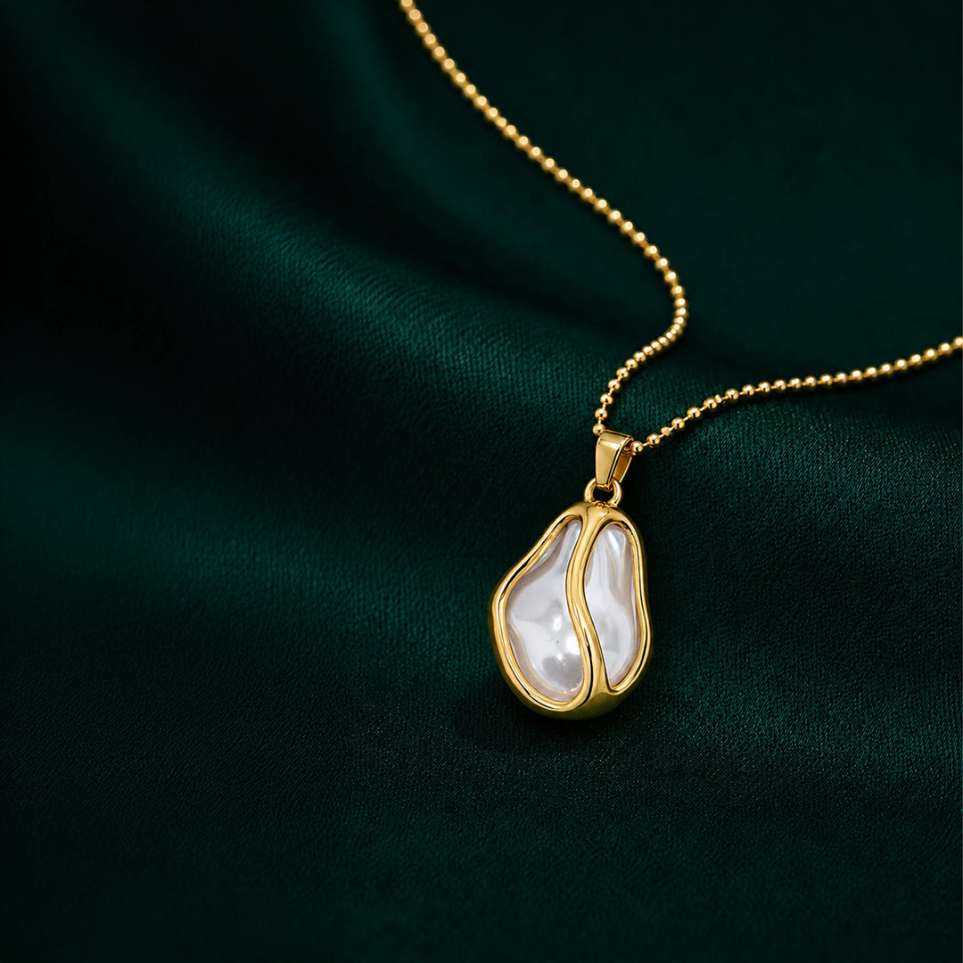 cage pearl pendant necklace