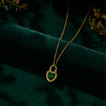 Load image into Gallery viewer, Emerald Heart Padlock Pendant
