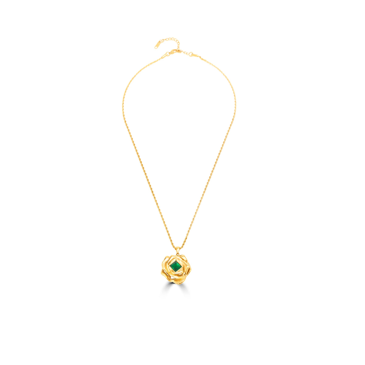 Sculpted rose pendant