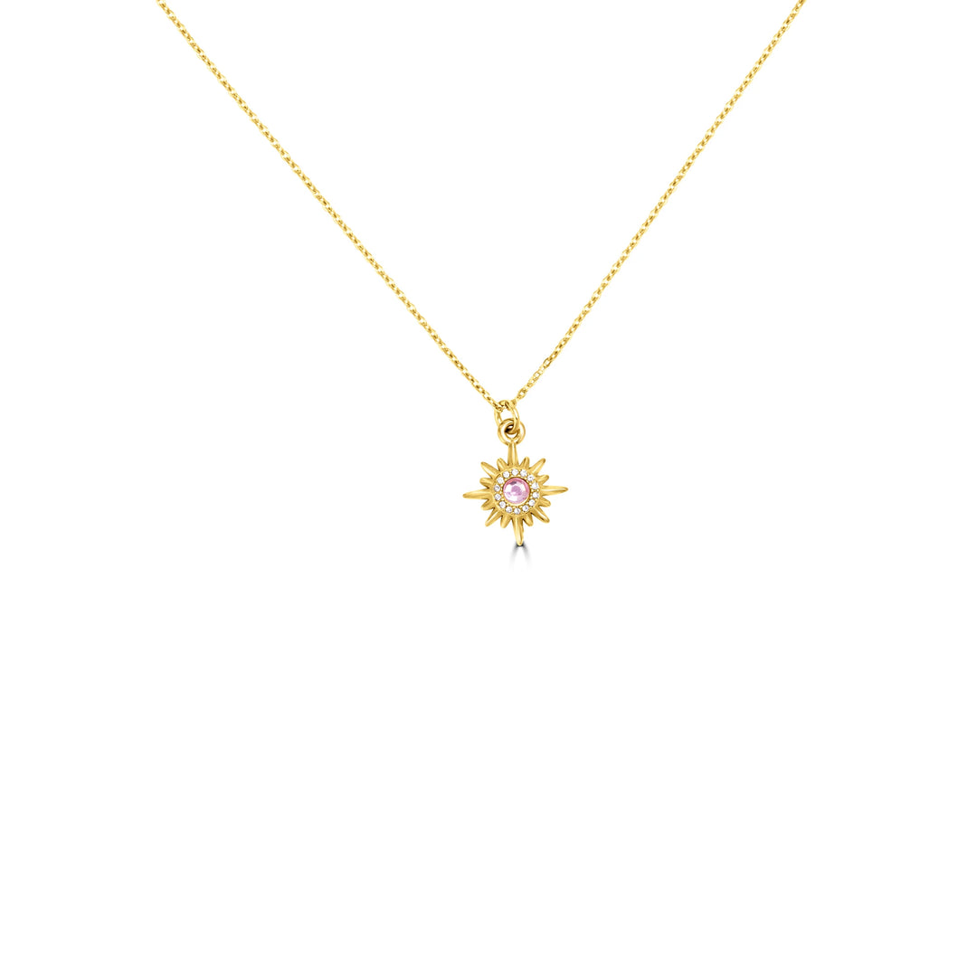 Pink spike pendant necklace