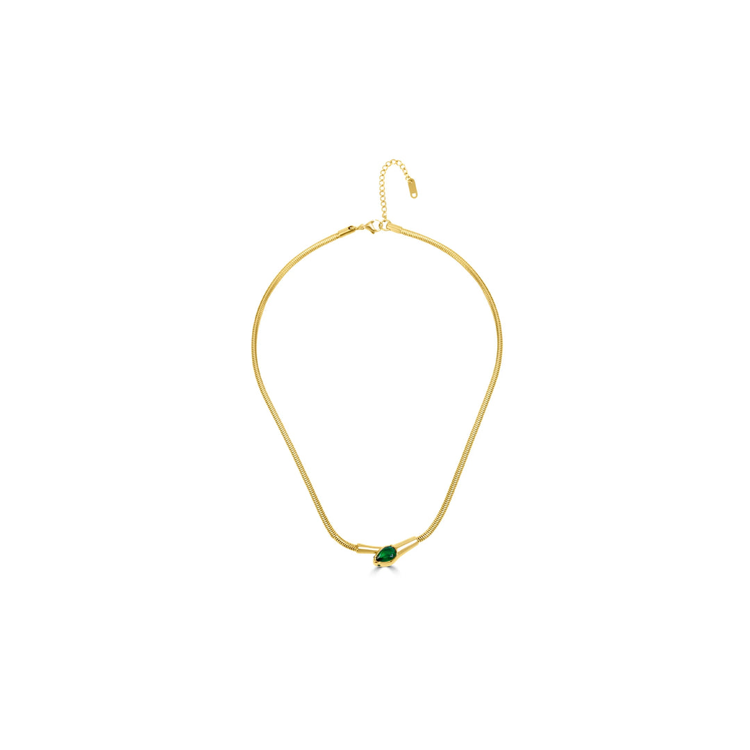 Serpent emerald necklace