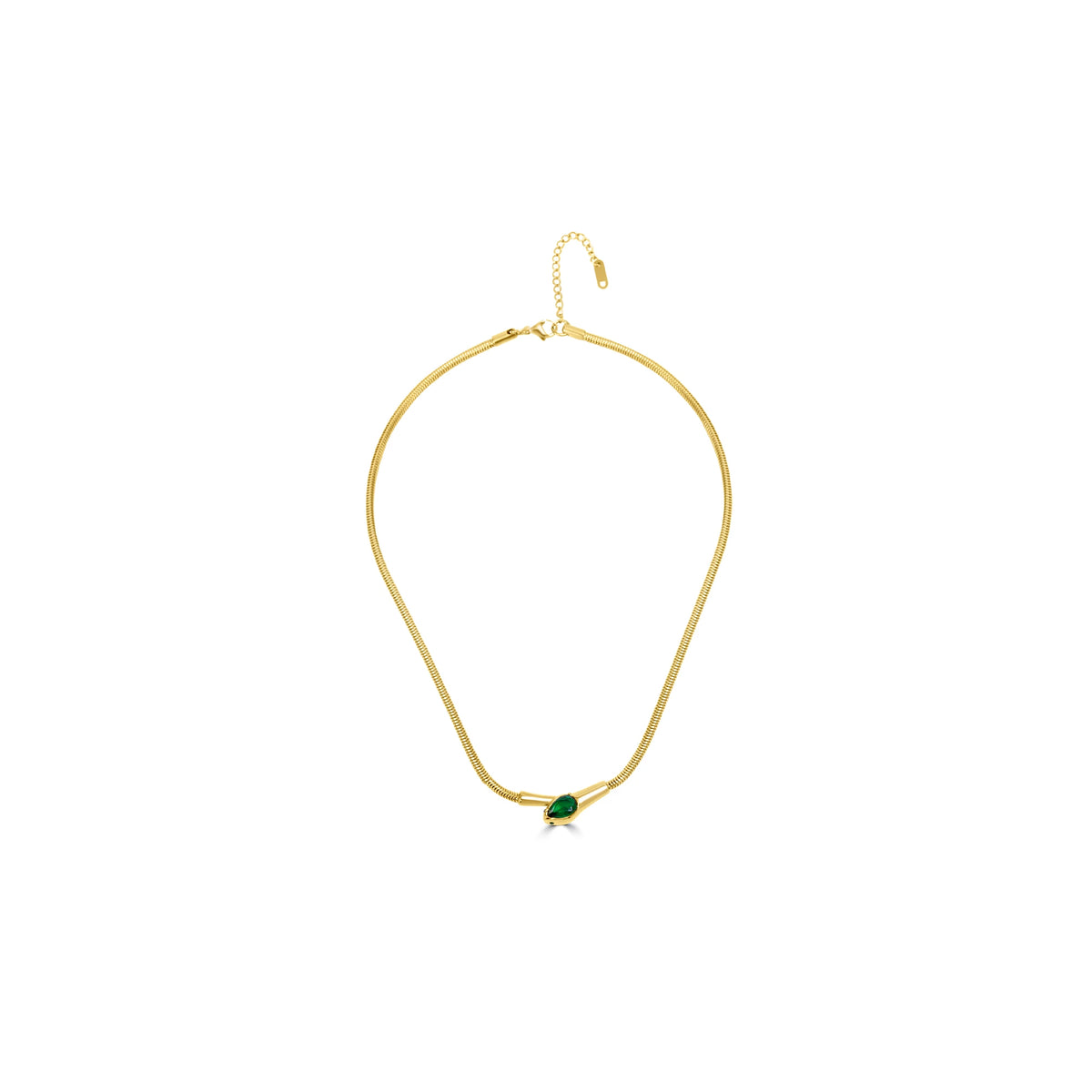 Serpent emerald necklace