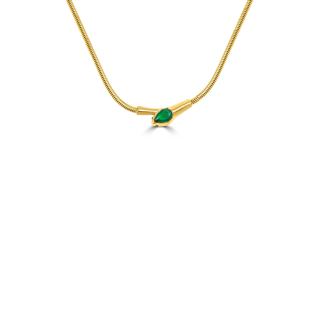 Serpent emerald necklace