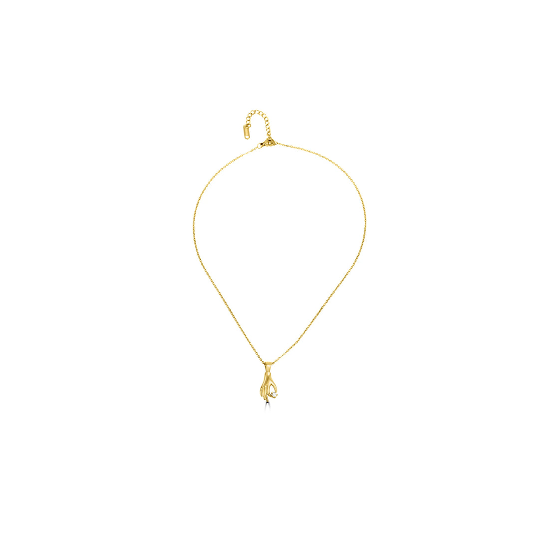 Crystal hand pendant (white)