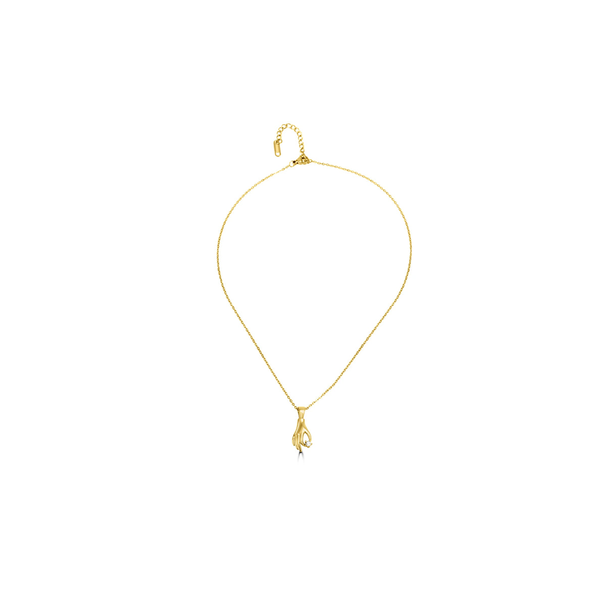 Crystal hand pendant (white)