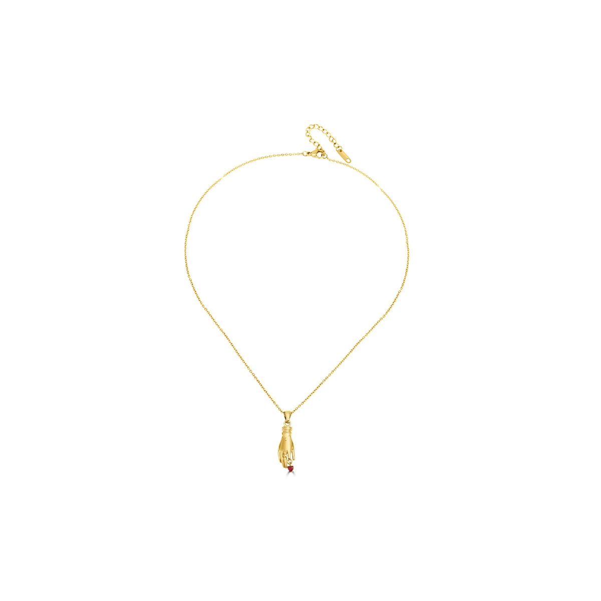 Crystal hand pendant (red)