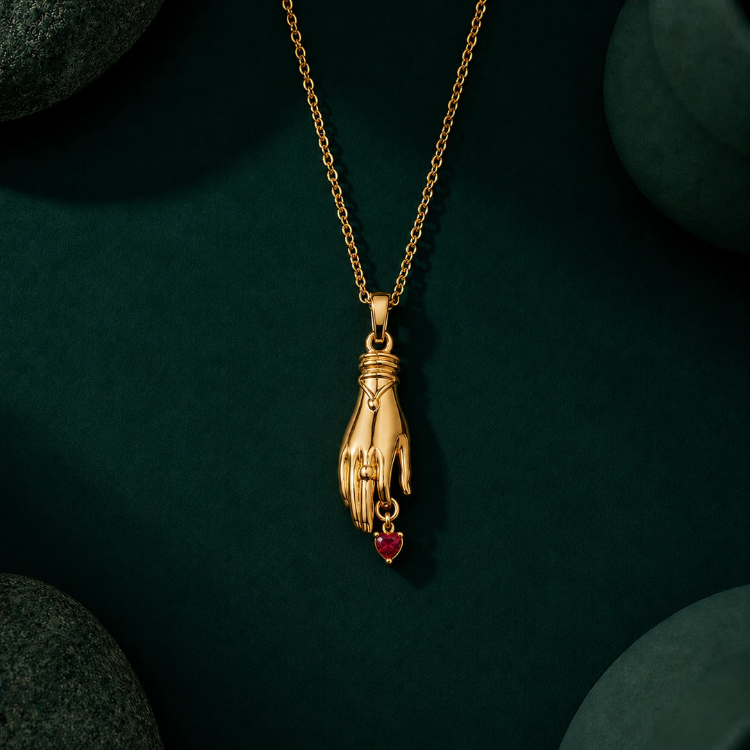 Crystal hand pendant (red)