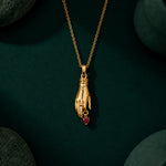 Load image into Gallery viewer, Crystal hand pendant (red)
