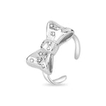 Load image into Gallery viewer, Silver Bow Curve Ring
