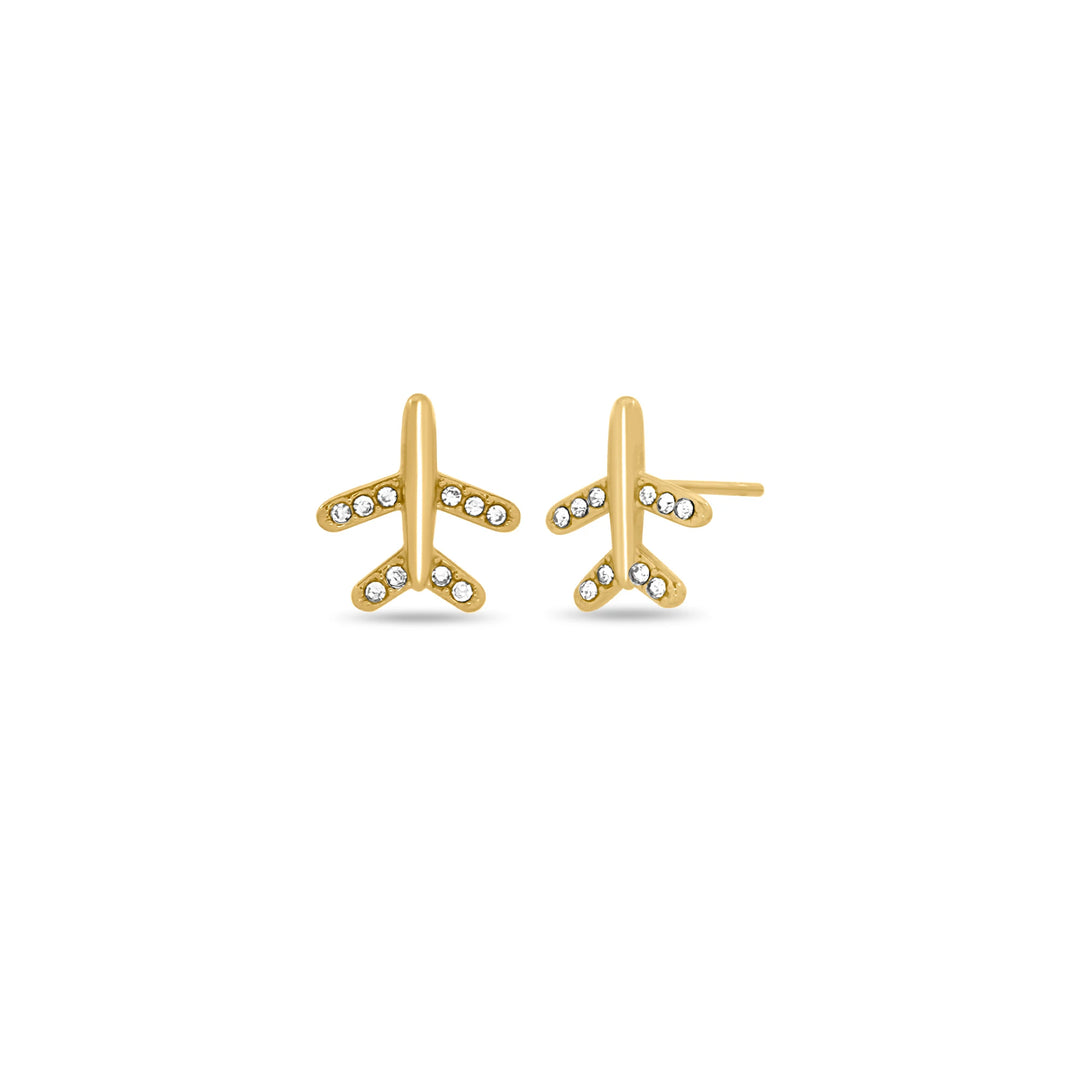 Mini Airplane Earrings