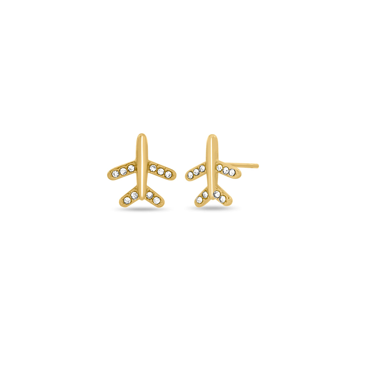 Mini airplane earrings