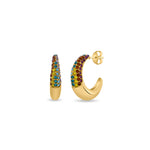 Load image into Gallery viewer, Multishade Half Hoop Earrings
