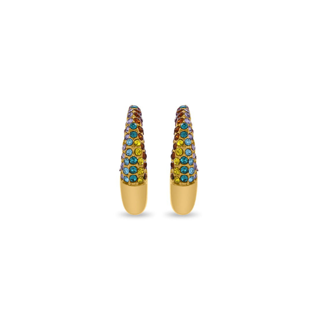 Multishade Half Hoop Earrings