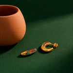 Load image into Gallery viewer, Multishade Half Hoop Earrings
