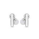 Load image into Gallery viewer, Pearl Drop Hoop Earrings
