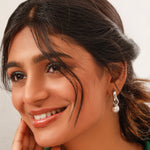 Load image into Gallery viewer, Pearl Drop Hoop Earrings

