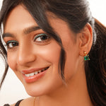 Load image into Gallery viewer, Princess cut Emerald Earrings
