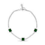Load image into Gallery viewer, Silver Emerald Glow
