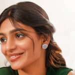 Load image into Gallery viewer, Silver Flower Stud Earrings
