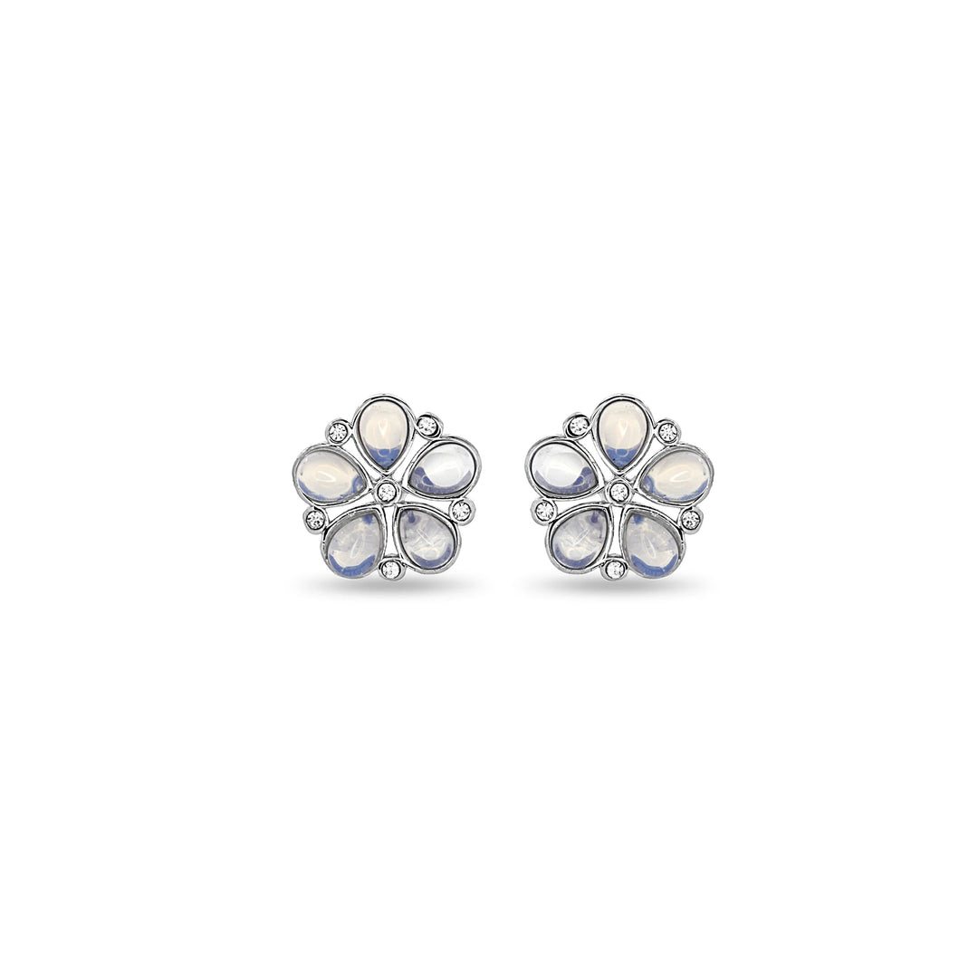Silver Flower Stud Earrings