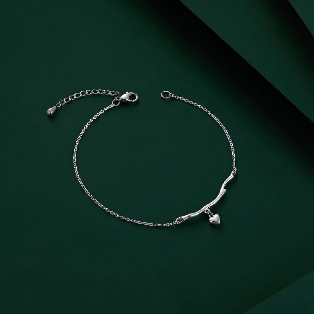 Silver Heartleaf Bracelet