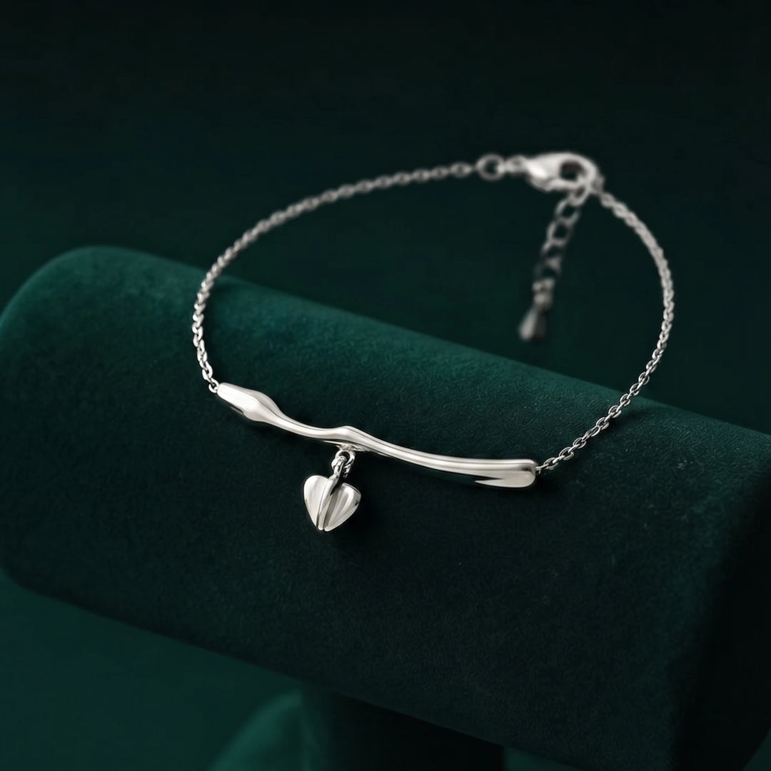 Silver Heartleaf Bracelet
