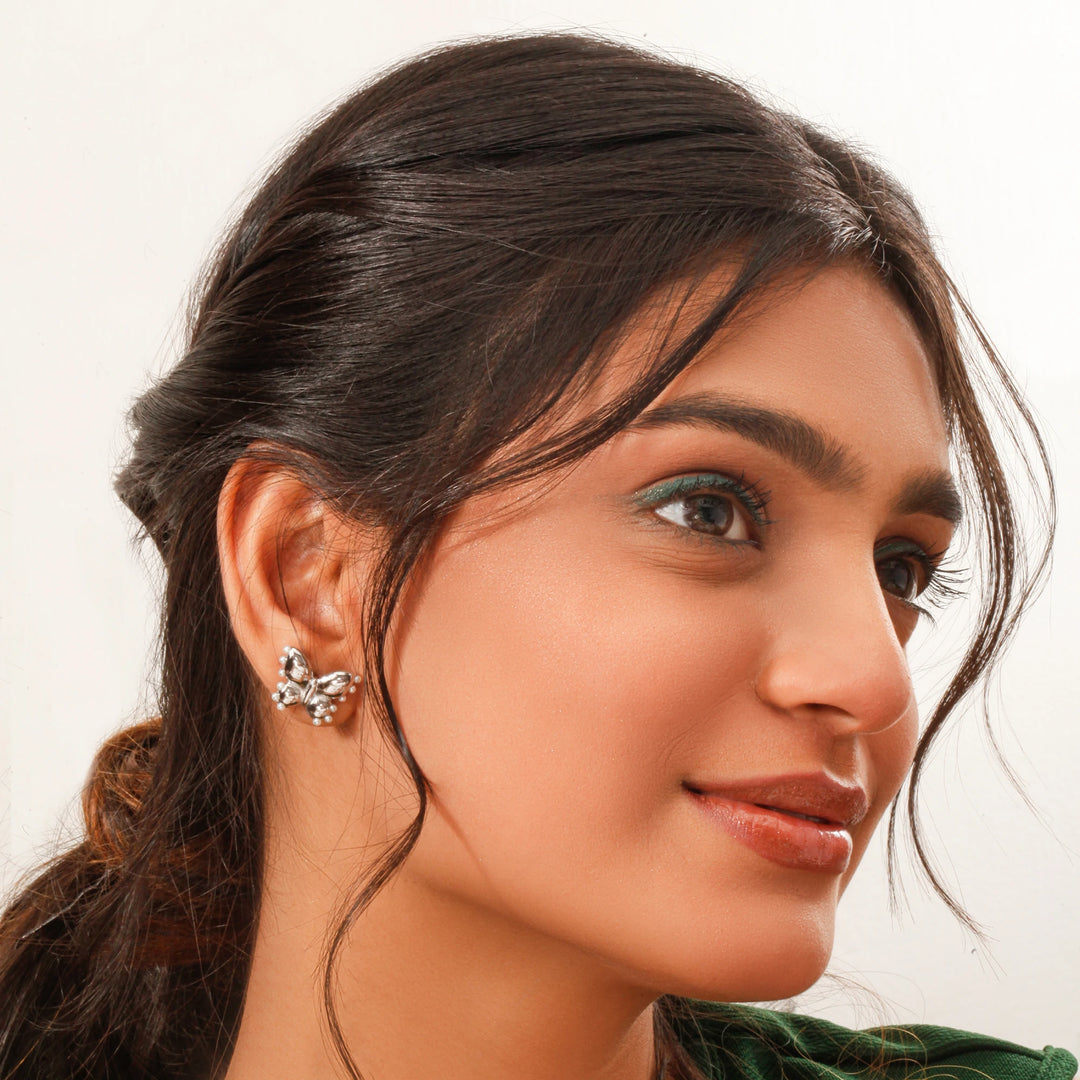 Sterling Silver Butterfly Stud Earrings