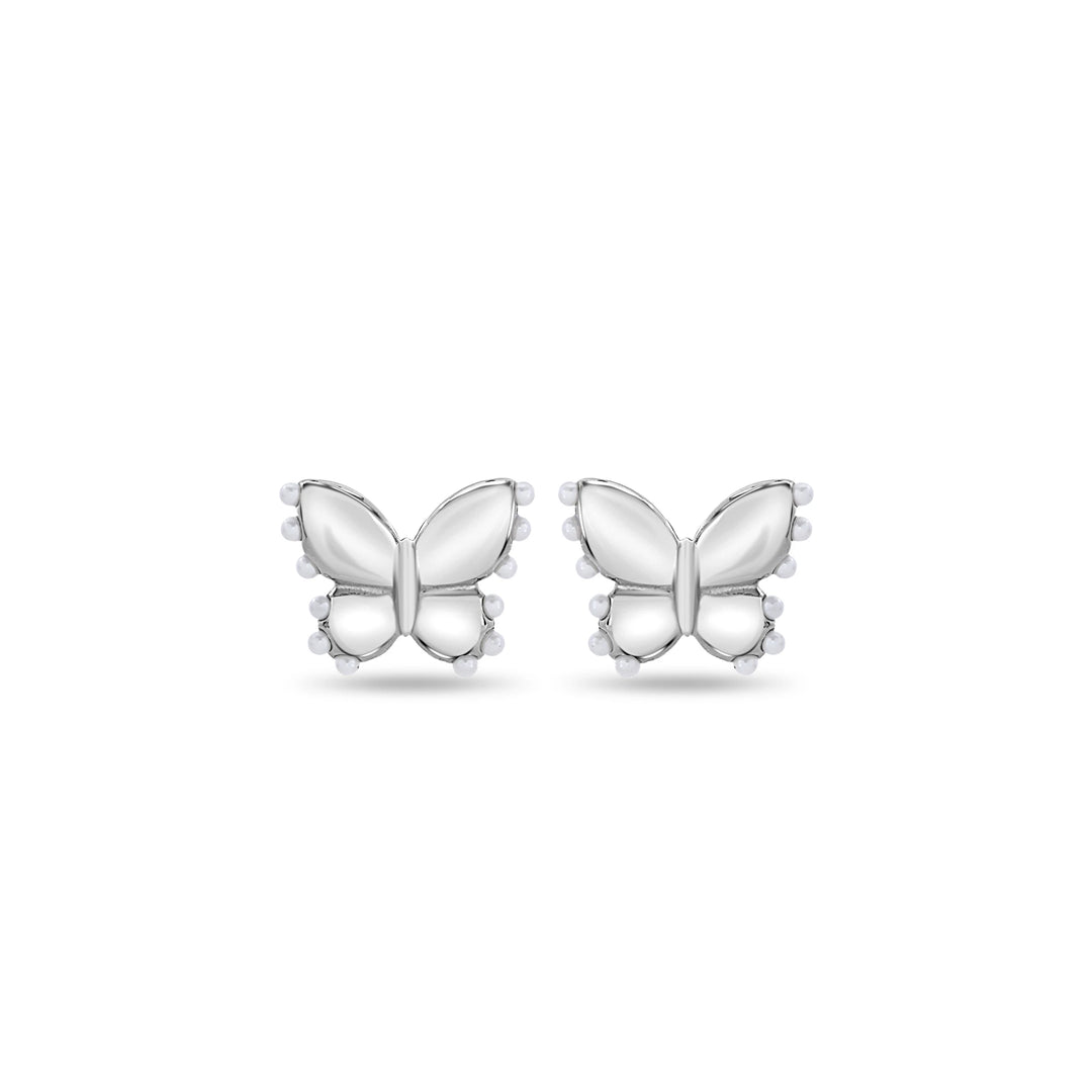 Sterling Silver Butterfly Stud Earrings