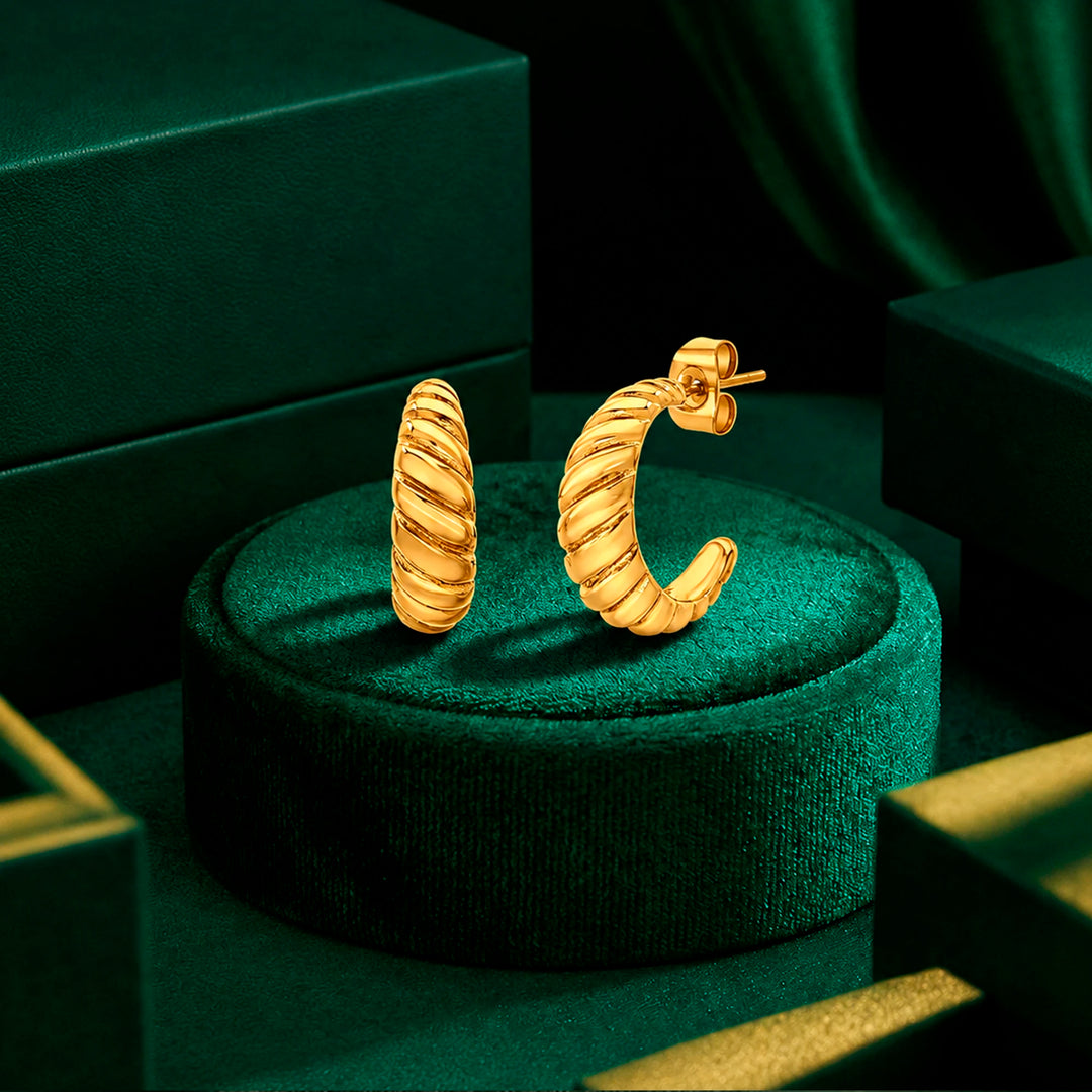 Twisted Croissant Earrings