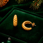 Load image into Gallery viewer, Twisted Croissant Earrings
