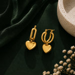 Load image into Gallery viewer, Puffy Heart Huggie Hoop
