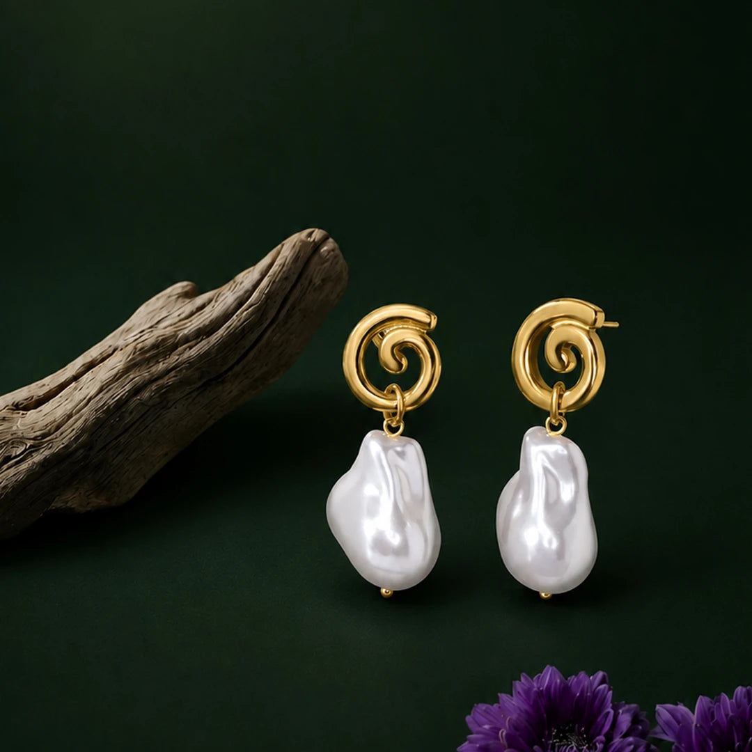 Luna Pearl Dangle Earrings