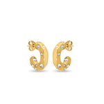 Load image into Gallery viewer, White Crystal Hoops
