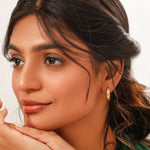 Load image into Gallery viewer, White Crystal Hoops
