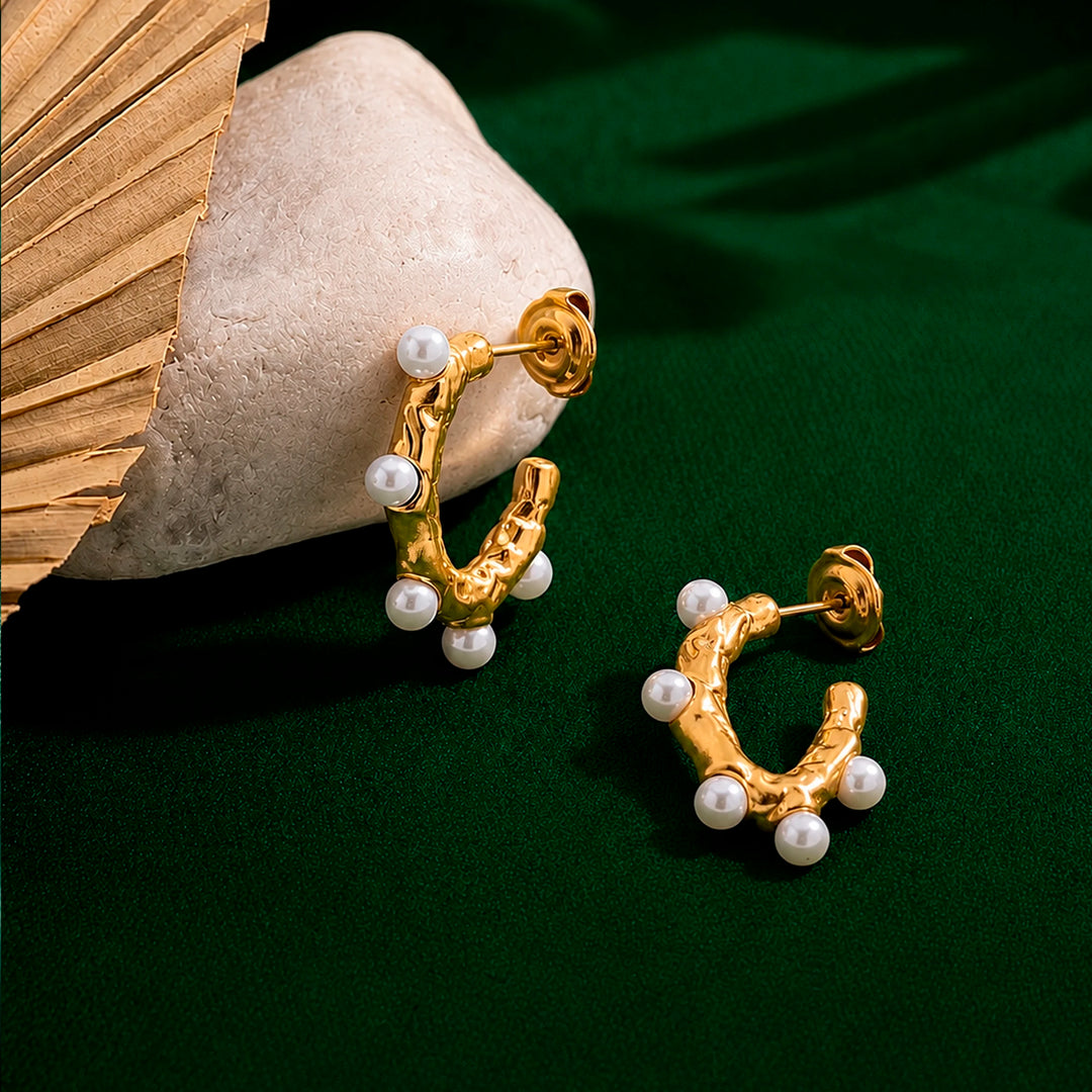 White Pearl Drop Earrings
