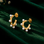 Load image into Gallery viewer, White Pearl Drop Earrings
