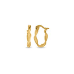 Load image into Gallery viewer, Zig Zag Gold Hoop Earrings
