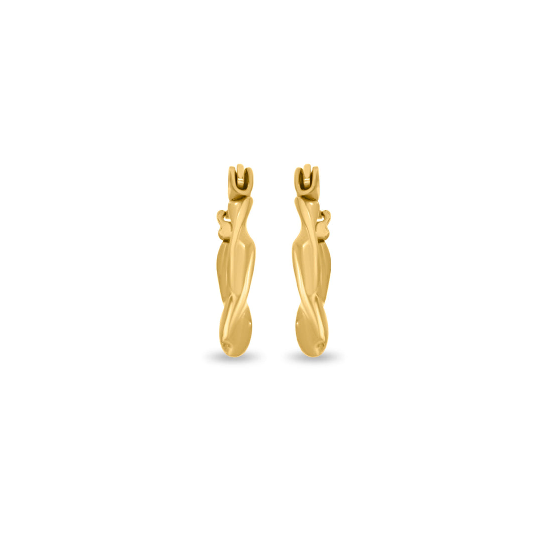 Zig Zag Gold Hoop Earrings