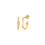 Load image into Gallery viewer, Zigzag Pearl Stone Earrings
