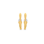 Load image into Gallery viewer, Zigzag Pearl Stone Earrings
