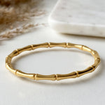 Load image into Gallery viewer, bamboo-inspired bangle (gold)
