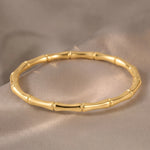 Load image into Gallery viewer, bamboo-inspired bangle (gold)
