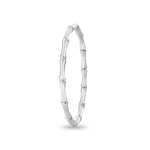Load image into Gallery viewer, bamboo-inspired bangle (silver)
