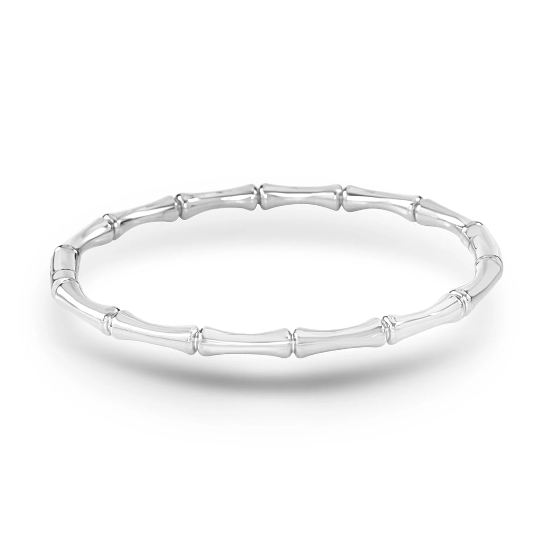 bamboo-inspired bangle (silver)