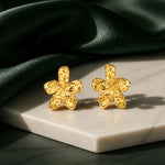 Load image into Gallery viewer, Textured Floral Stud Earrings
