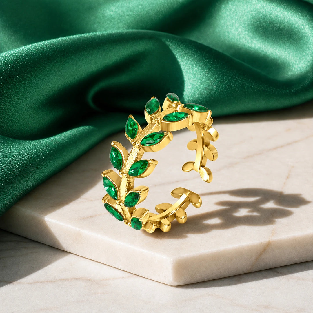 Green Leaf Ring